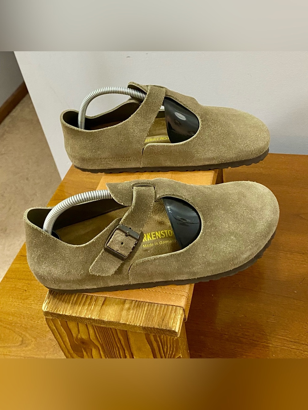Birkenstock London Taupe Suede Clogs Shoes Loafers Mules Women’s Sz Sz 9-9.5 - Picture 6 of 14